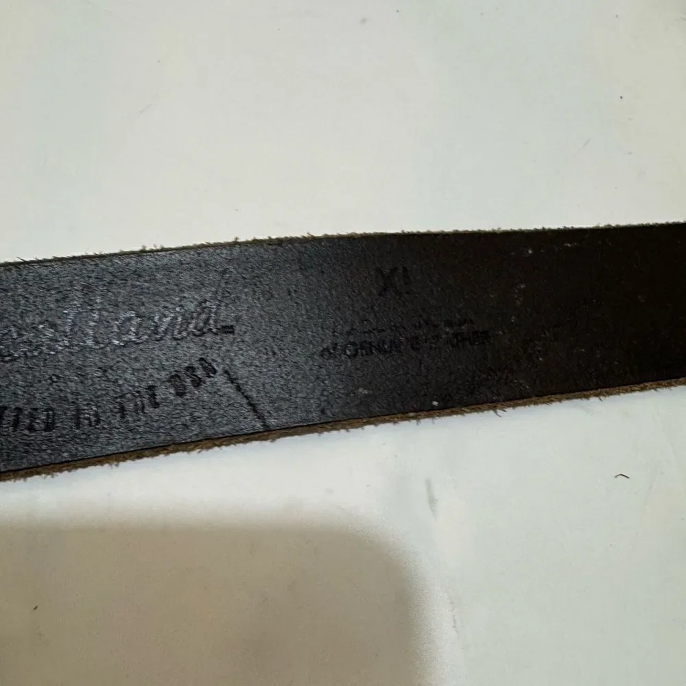 Vintage Greatland  mens genuine belt brown size XL